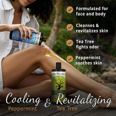 Dr. Woods Castile soap provides rich lather for a thorough cleanse