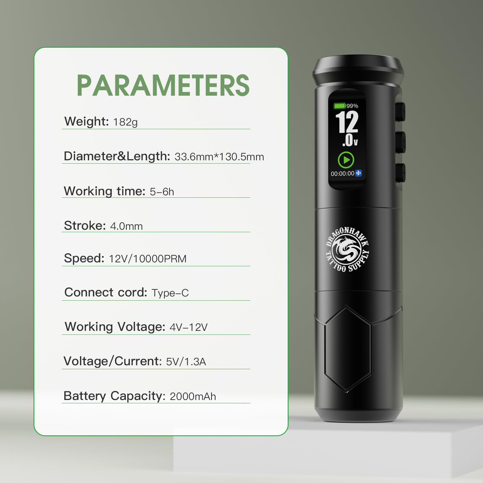 Dragonhawk A1 Pro cordless pen machine for portable practice anywhere