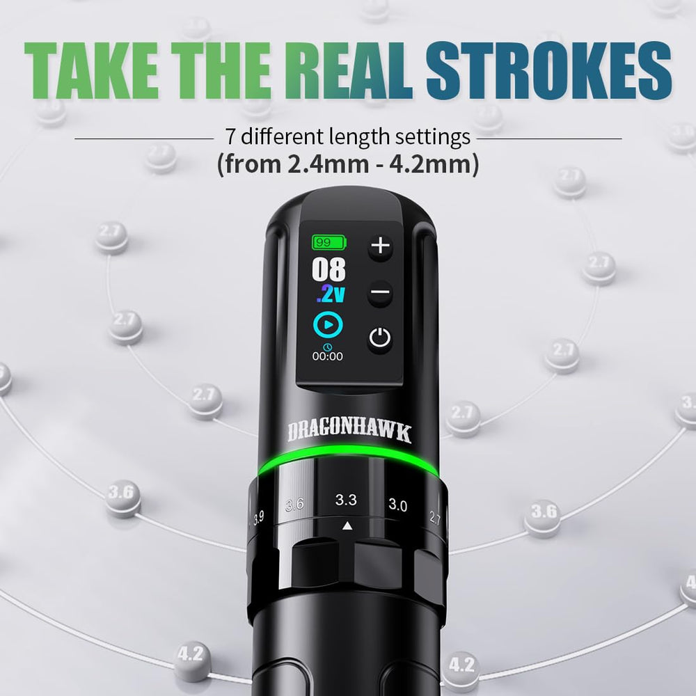 Dragonhawk L3 seven-stroke options enabling versatile lining and shading work.