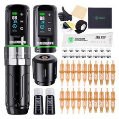 Dragonhawk L3 cordless tattoo pen with long battery life for uninterrupted sessions.