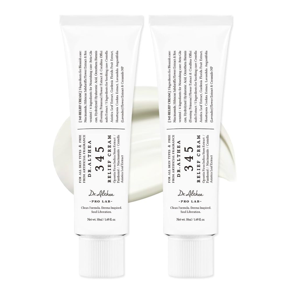 Dr.Althea 345 Relief Cream pack-2 view for vegan blemish-prone skin