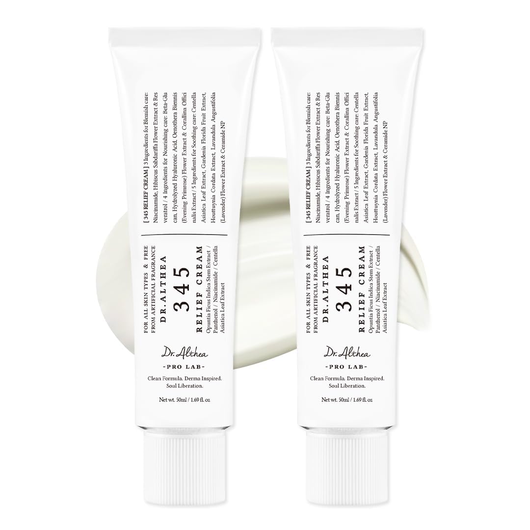 Dr.Althea 345 Relief Cream pack-2 view for vegan blemish-prone skin