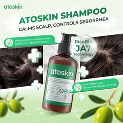 dr.atoskin Atoskin Shampoo lather on scalp demonstrates gentle cleansing suitable for daily use.