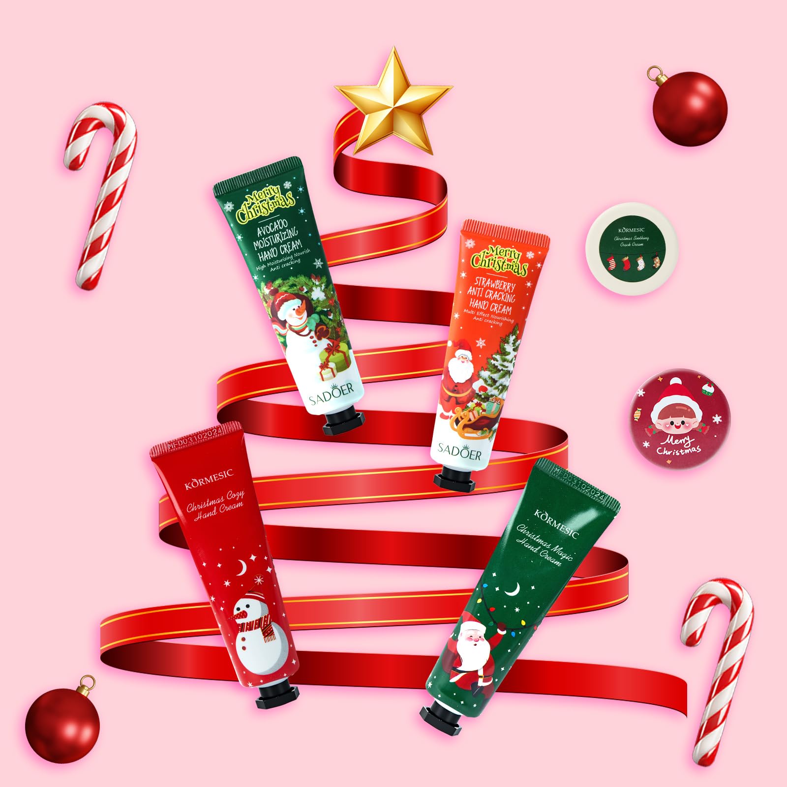 DRAWFAR Christmas Hat adds festive flair to a holiday look.