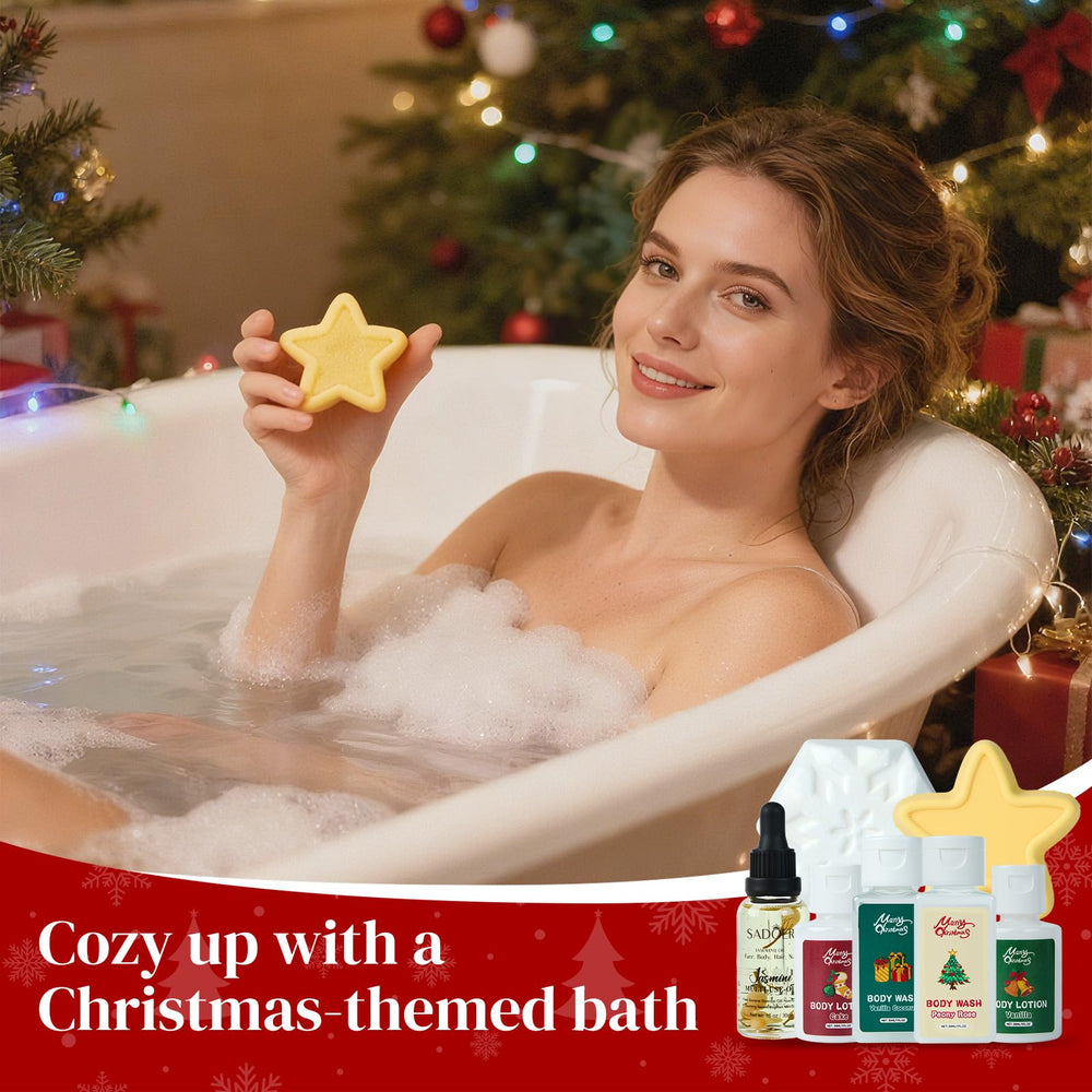 DRAWFAR Christmas Star Bath Bomb releases soothing scent and fizzy spa-like moment