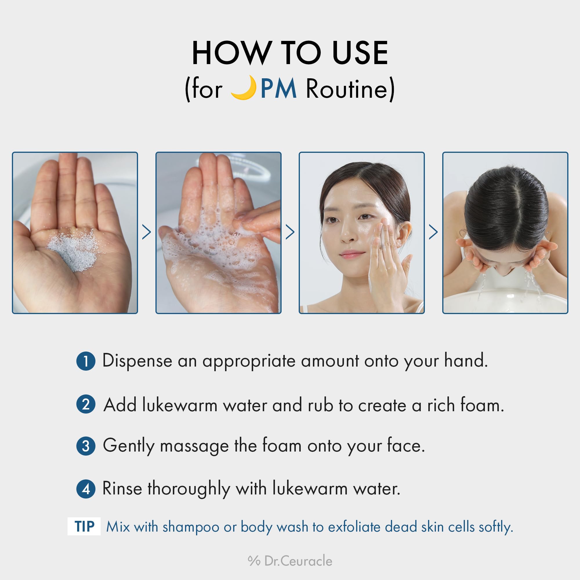 Dr.Ceuracle Pro Balance Enzyme Powder Wash night routine vibe gentle cleanse for evenings.