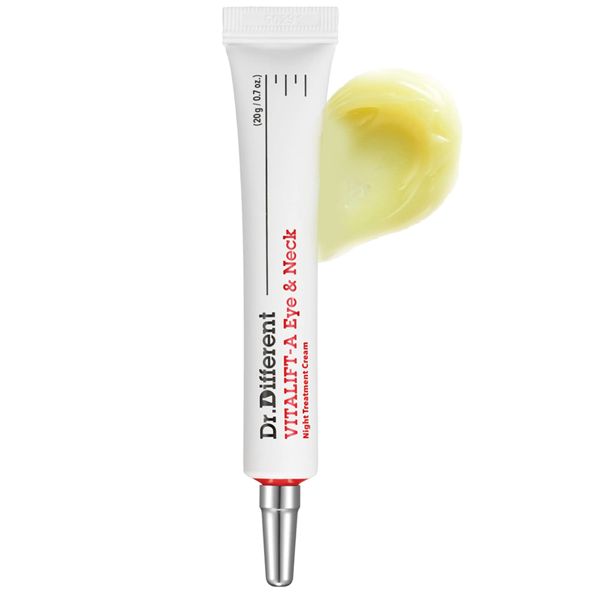 Dr.Different VITALIFT-A eye cream bottle closeup with retinal potency.