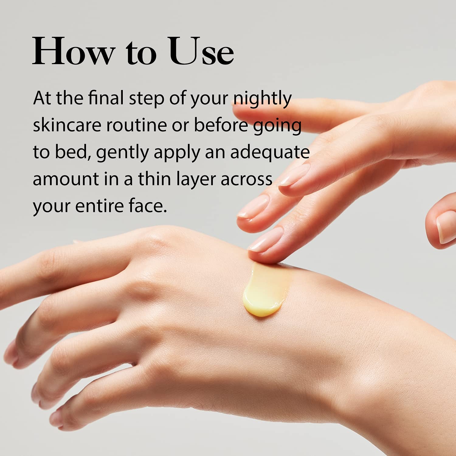 Dr.Different VITALIFT-A cream texture swirl illustrates rich formula for firming feel.
