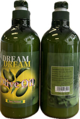 Dream Dream body olive oil lotion bottle for smooth, non-greasy hydration and calming scent.