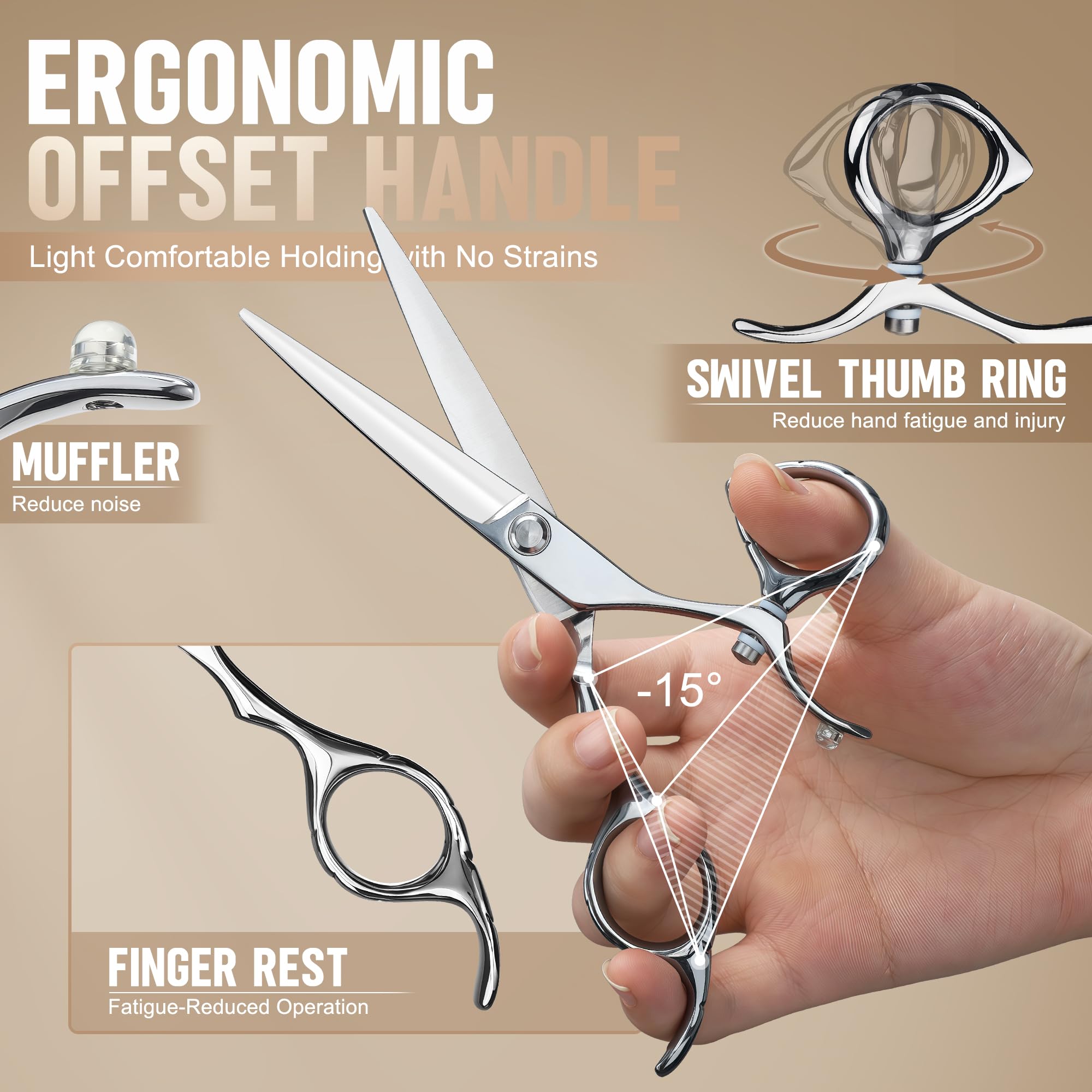 Dream Reach High-End Series forward-set thumb reduces wrist strain in use