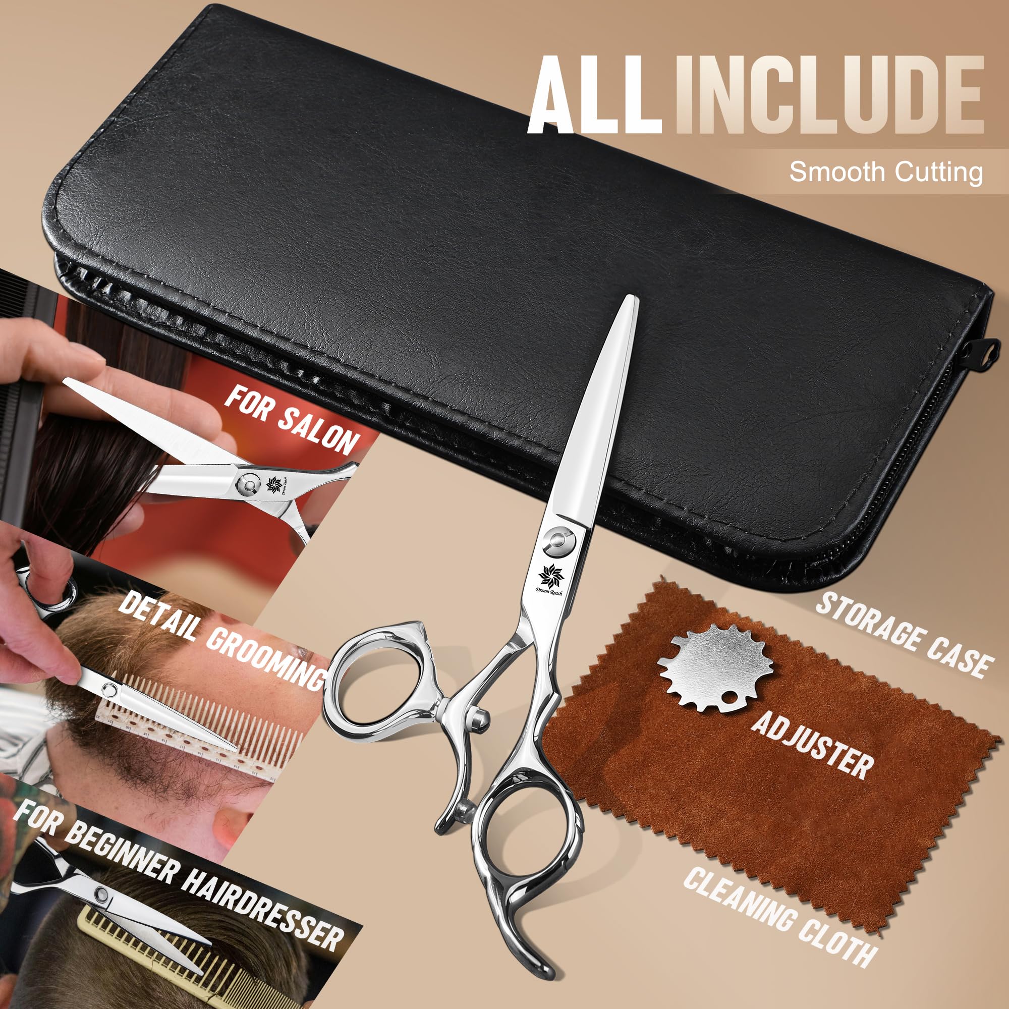 Dream Reach High-End Series smooth-slide edge trim dry hair without snagging