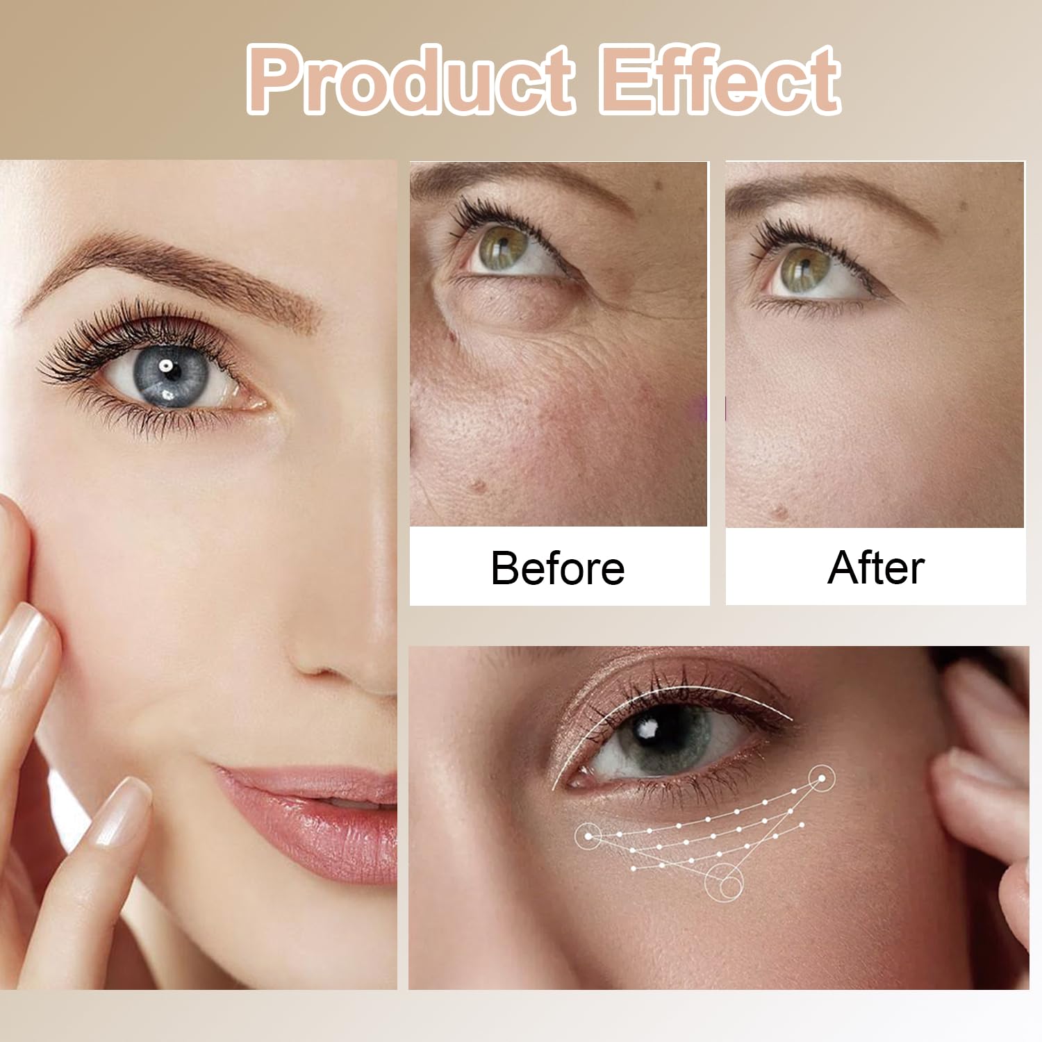 DreamCatching Perfection Eye Tightener cream bottle closeup highlights lightweight, fast-absorbing texture.