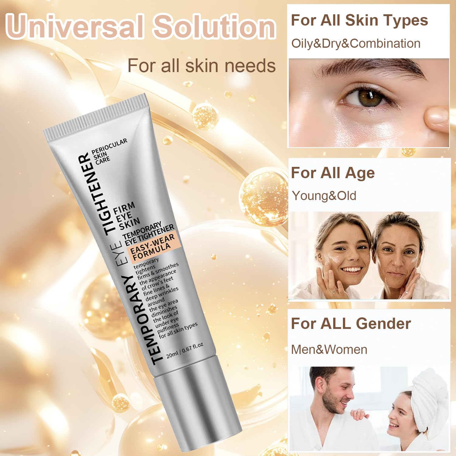 DreamCatching Perfection Eye Tightener texture closeup conveys smoothing feel on skin.