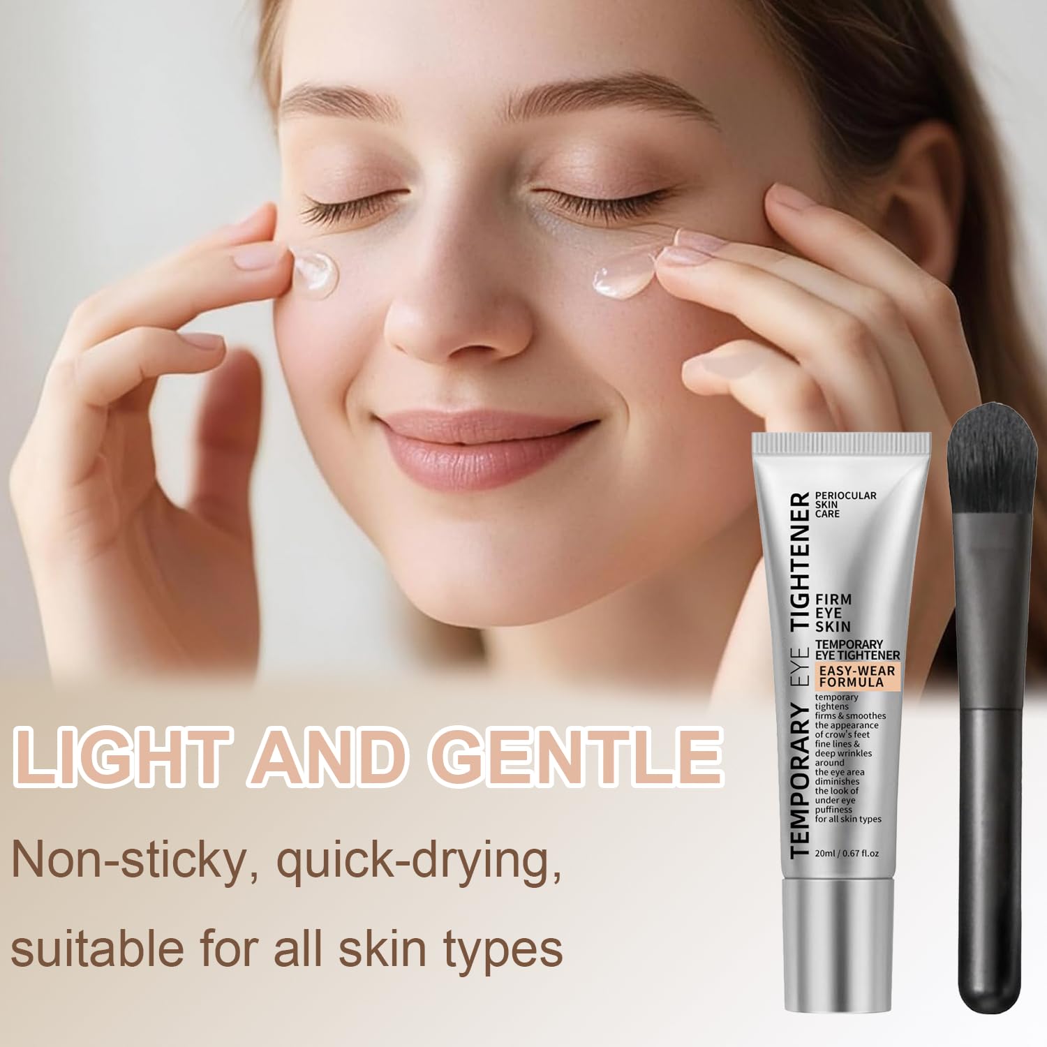 DreamCatching Perfection Eye Tightener travel-case ready for on-the-go touch-ups.