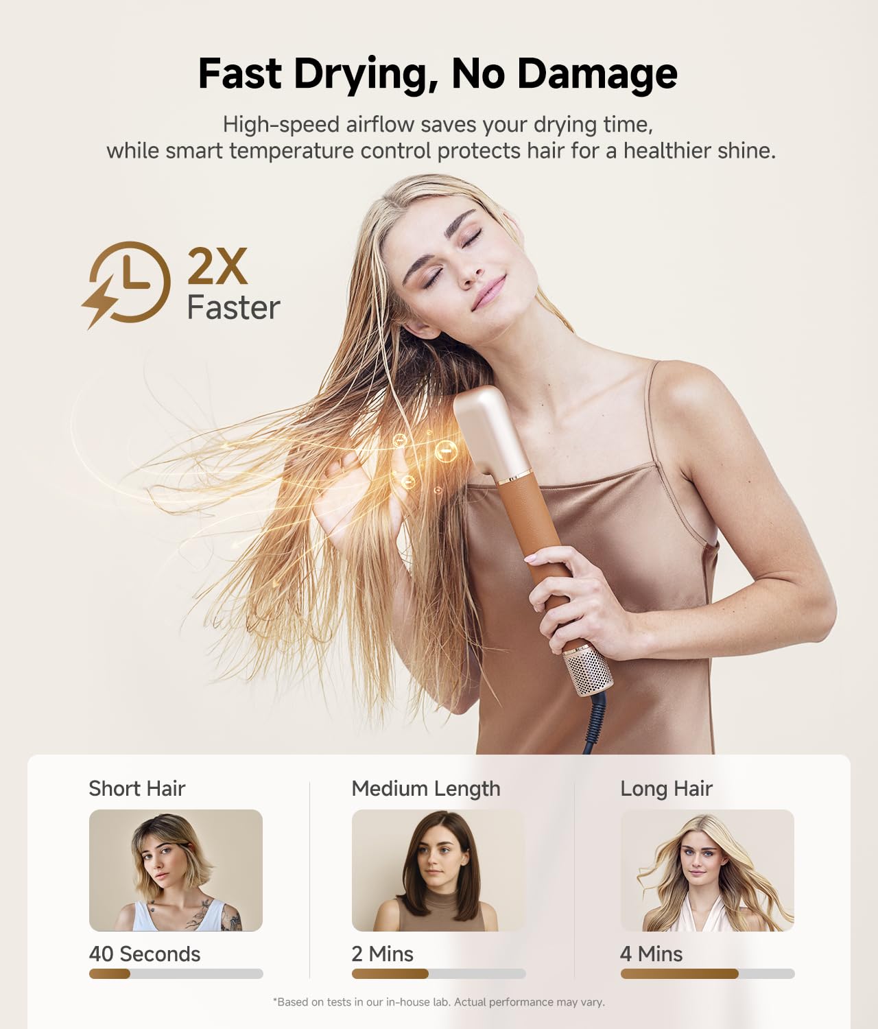 DREAME AirStyle Pro cool shot feature demonstrates setting styles with lower heat.