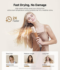 DREAME AirStyle Pro cool shot feature demonstrates setting styles with lower heat.