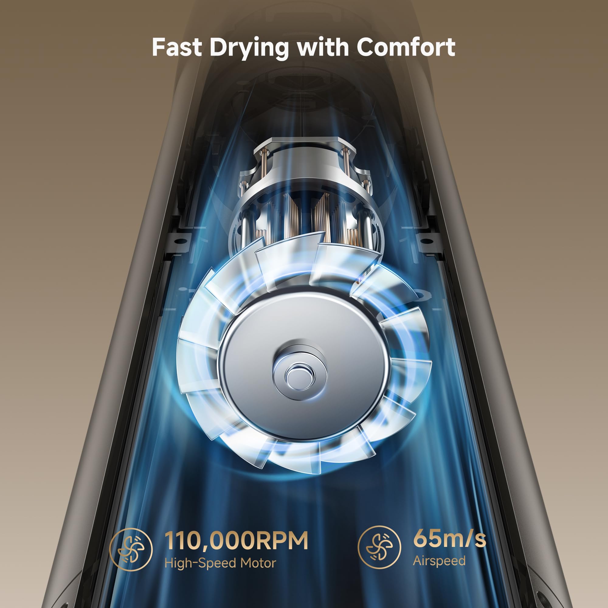 Dreame Dazzle releases up to 300 million negative ions for frizz reduction.
