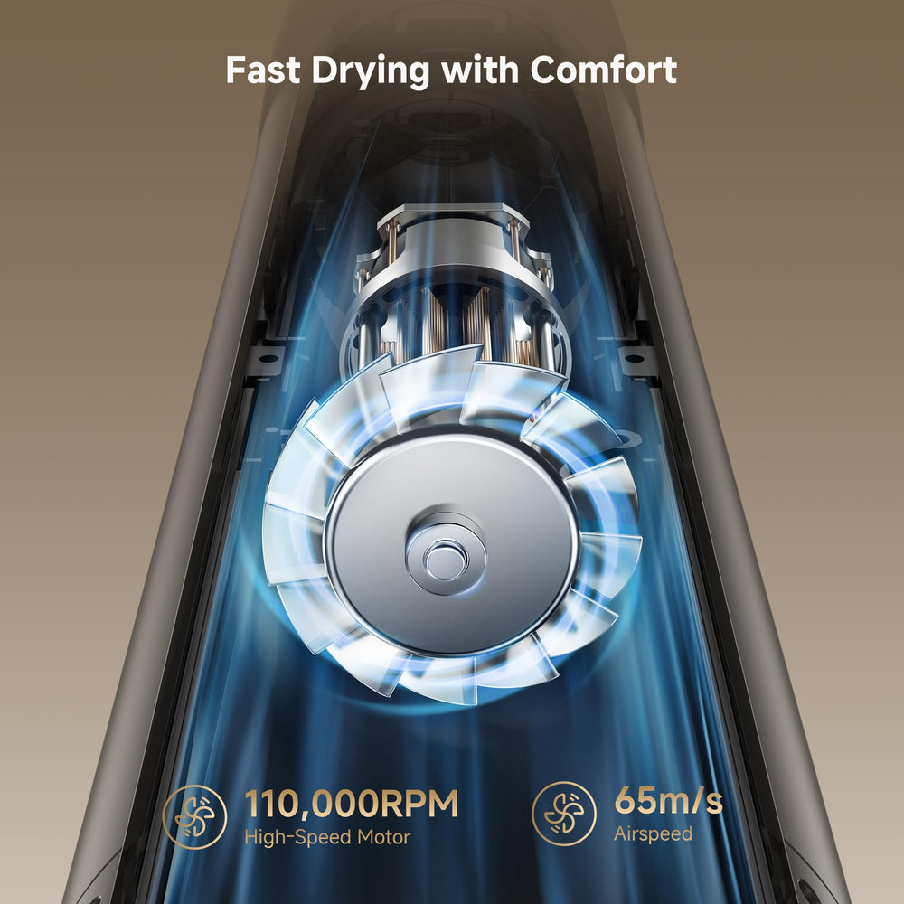 Dreame Dazzle releases up to 300 million negative ions for frizz reduction.