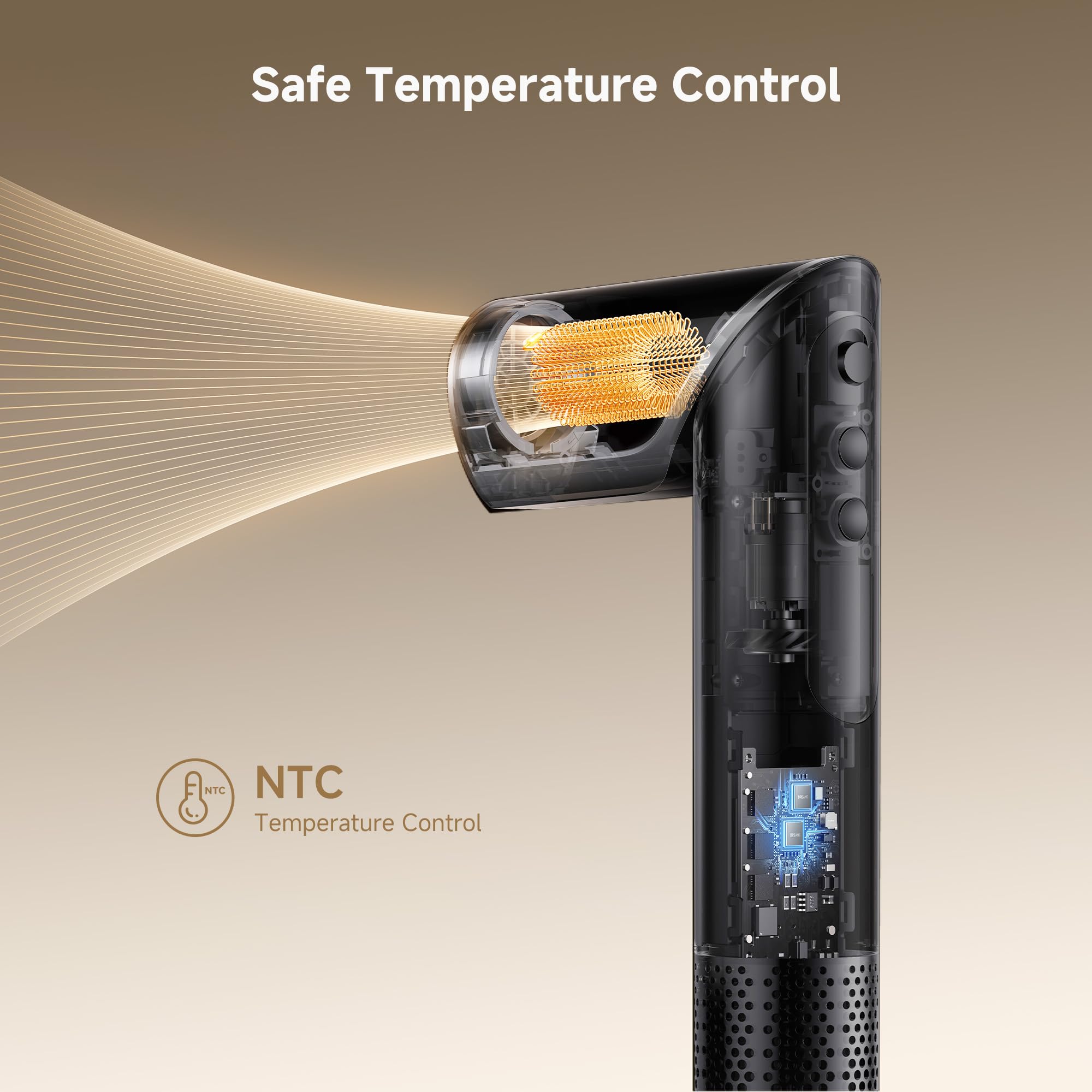 Dreame Dazzle frizz-control ions promote shine and smoother hair.