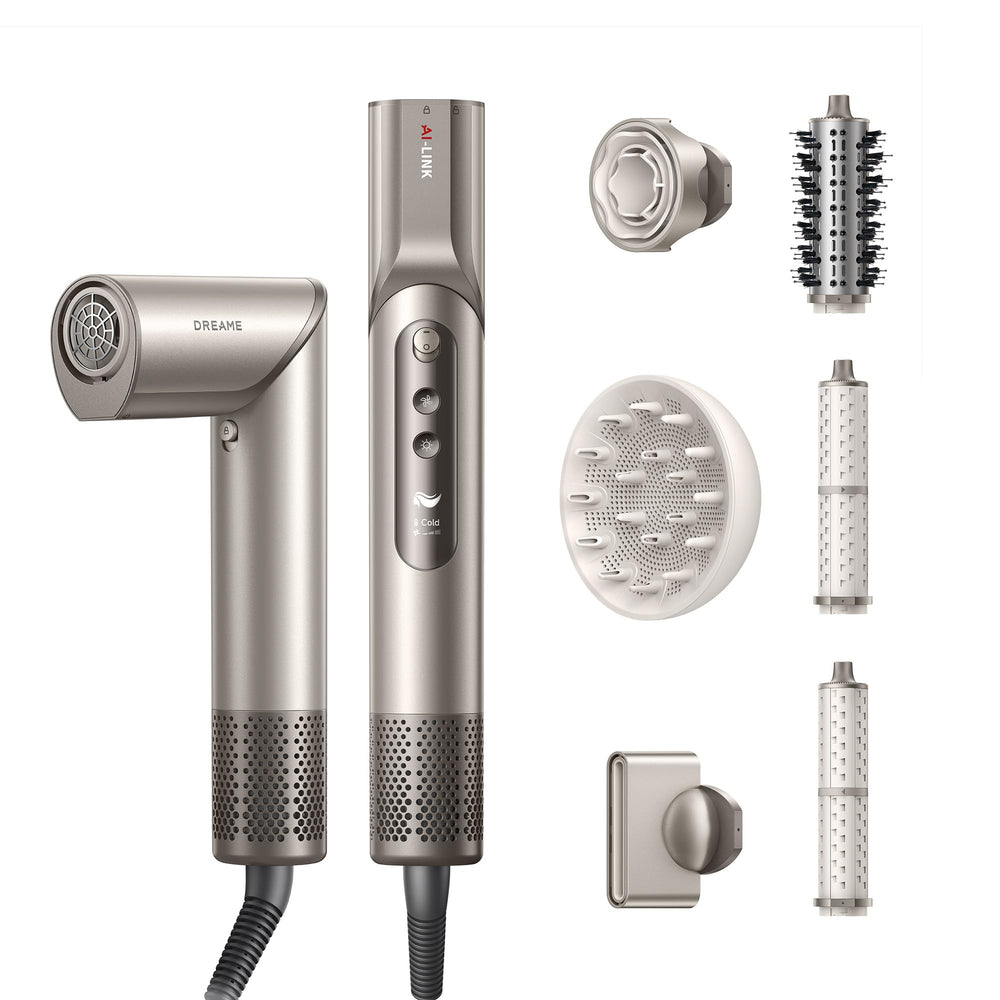 Dreame Dazzle intelligent nozzle recognition adjusts heat for tailored styling results.