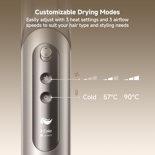 Dreame Dazzle precise heat regulation reduces heat damage during use.