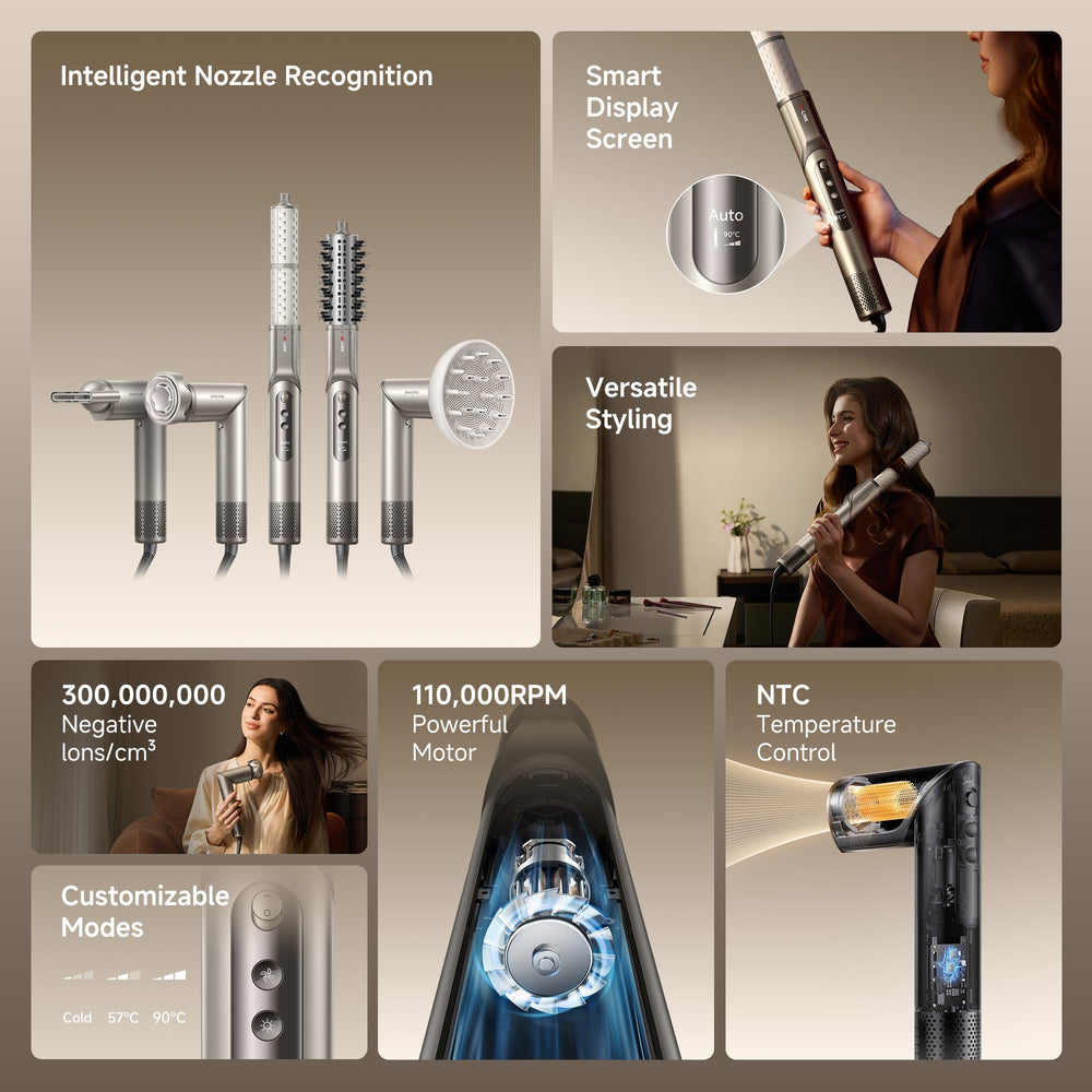 Dreame Dazzle smart display operation shows real-time temperature and speed.