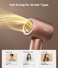 DREAME Hair Glory ions 300M generate frizz-control for glossy shine.