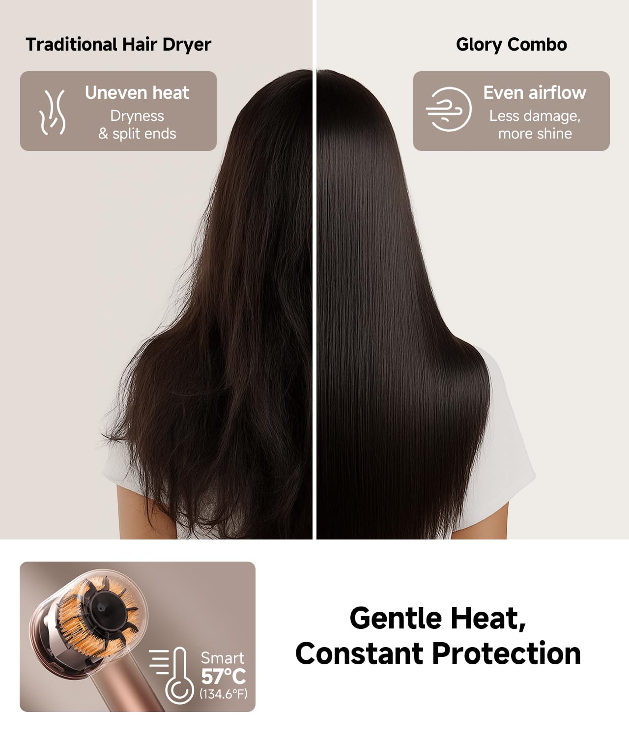 DREAME Hair Glory lightweight design enables easy daily use and travel.