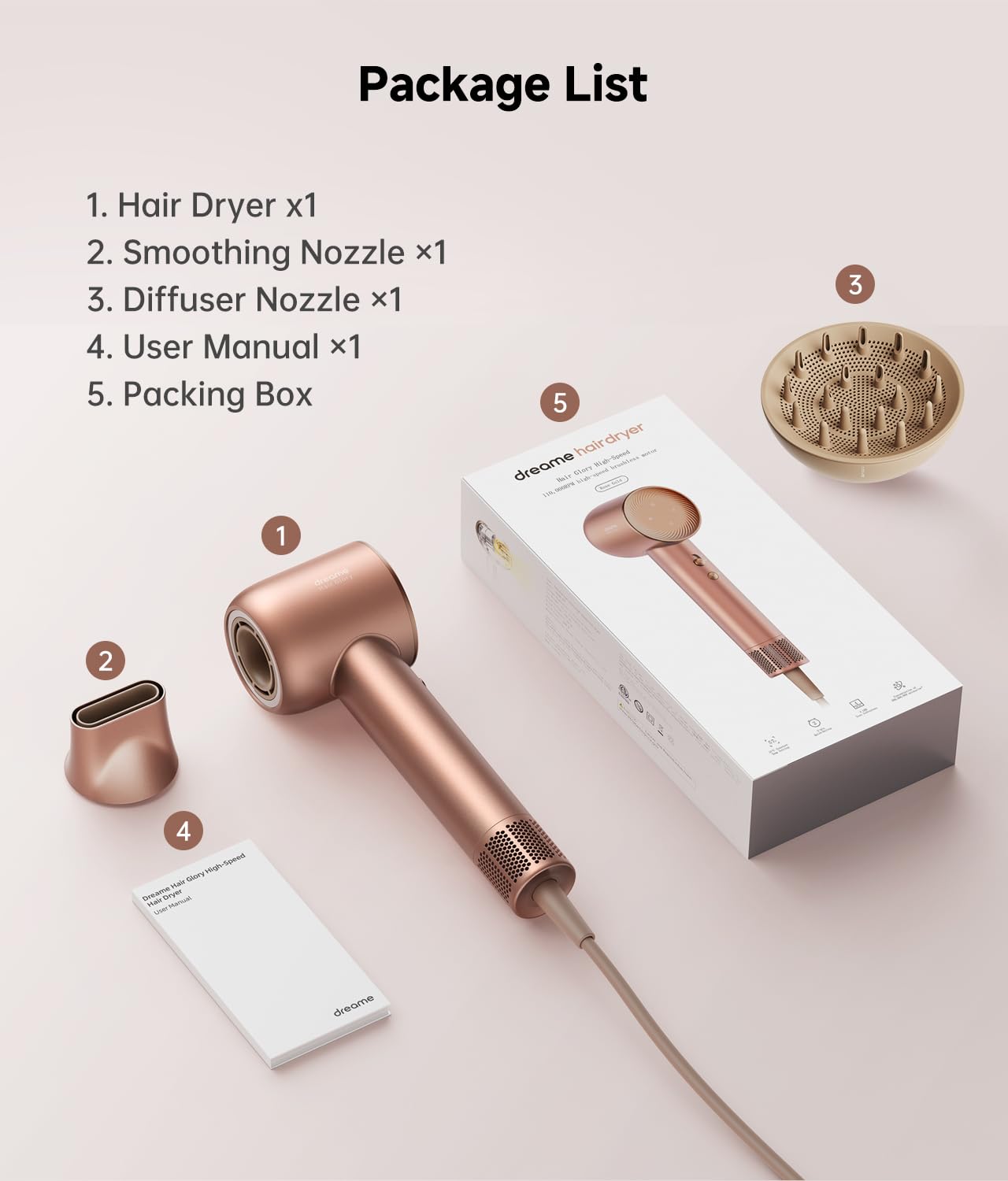 DREAME Hair Glory compact travel-ready build fits bags and mornings.