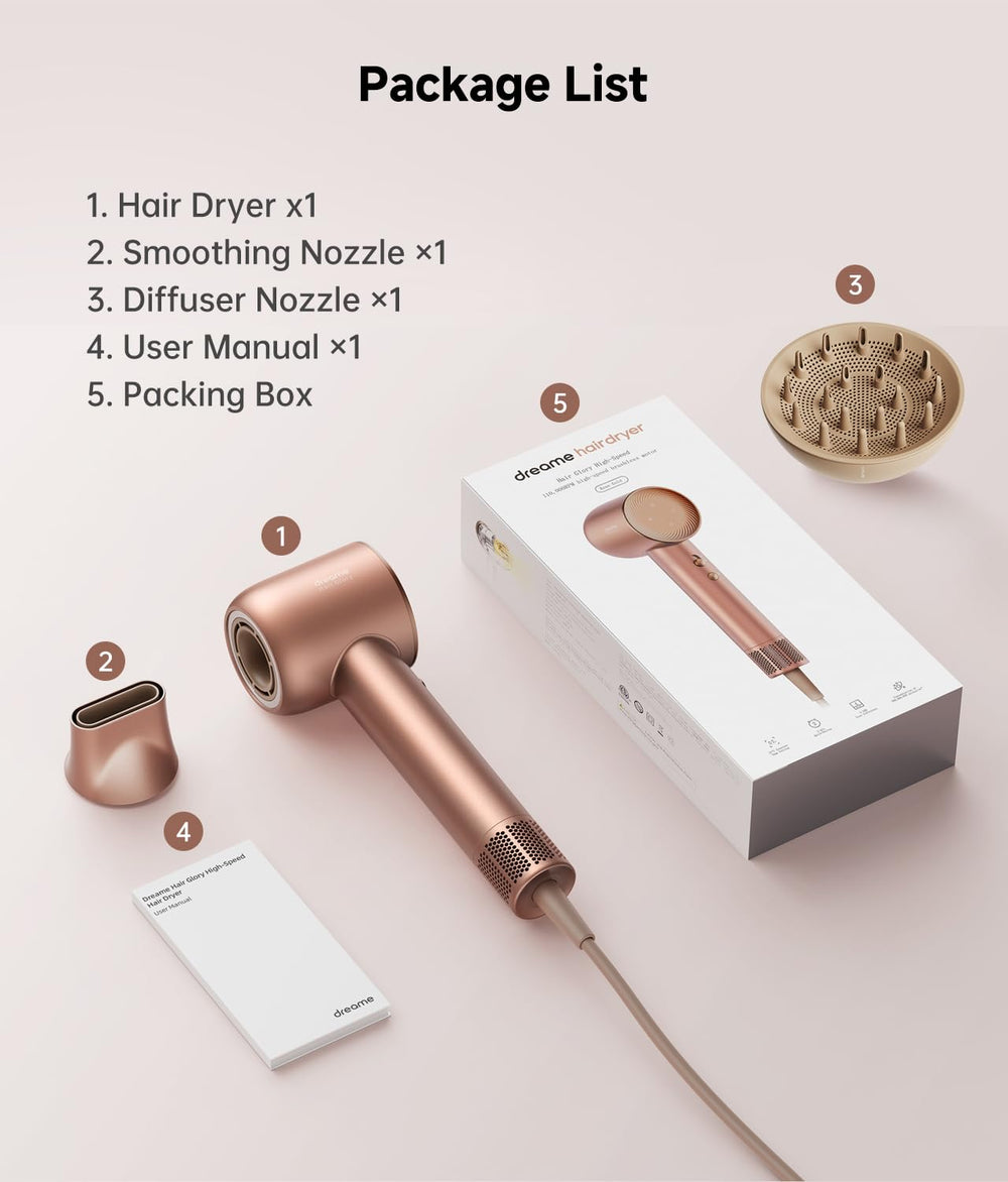 DREAME Hair Glory compact travel-ready build fits bags and mornings.