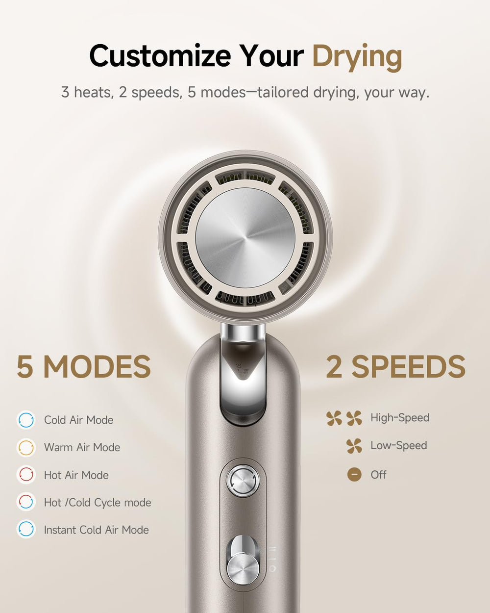 DREAME Pocket Hair Dryer fits in a travel bag for on-the-go styling.
