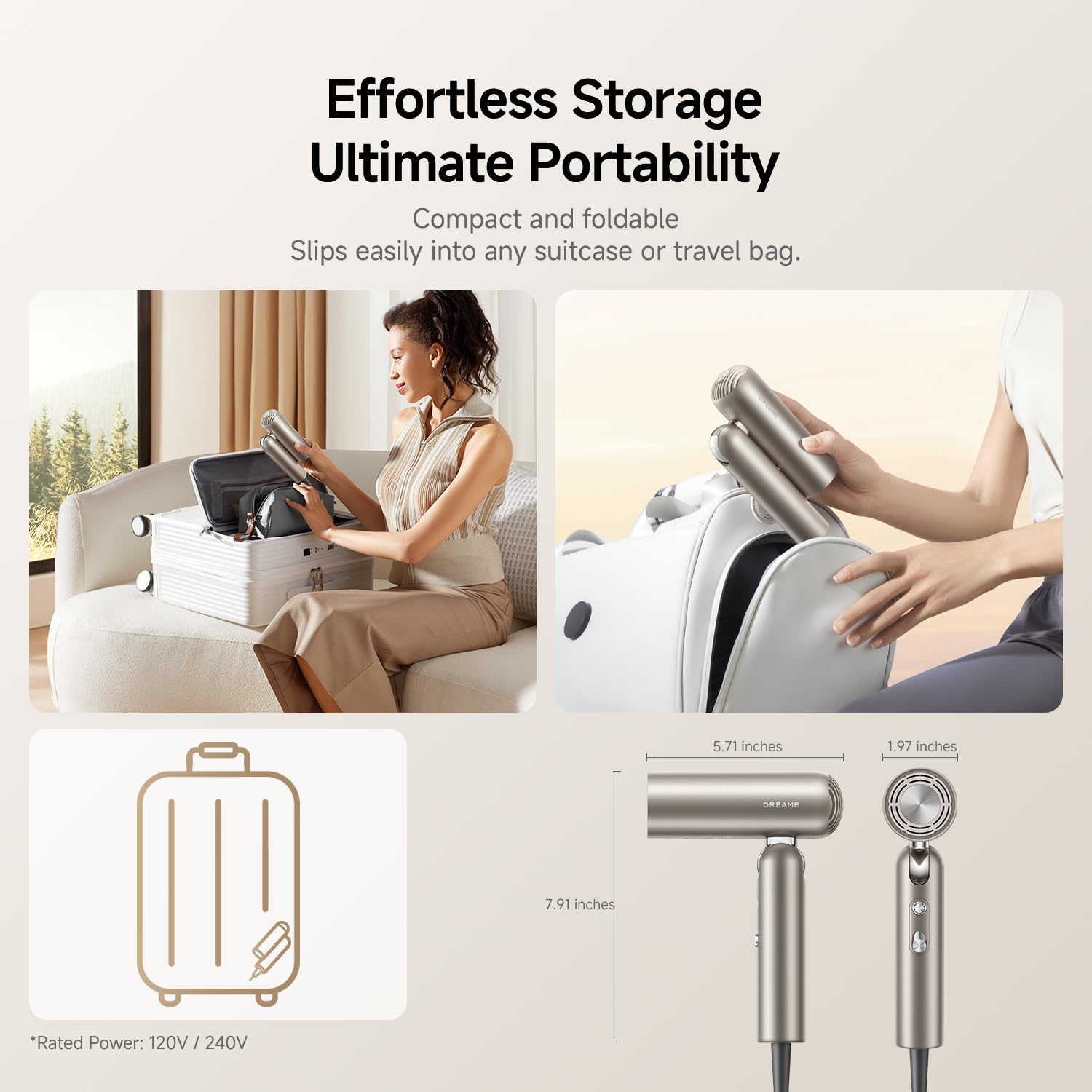 Dreame Pocket Pro dual-voltage-global-use demonstrates worldwide compatibility for travel.