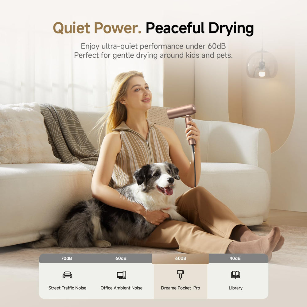DREAME Pocket Pro operates with low noise for comfortable use