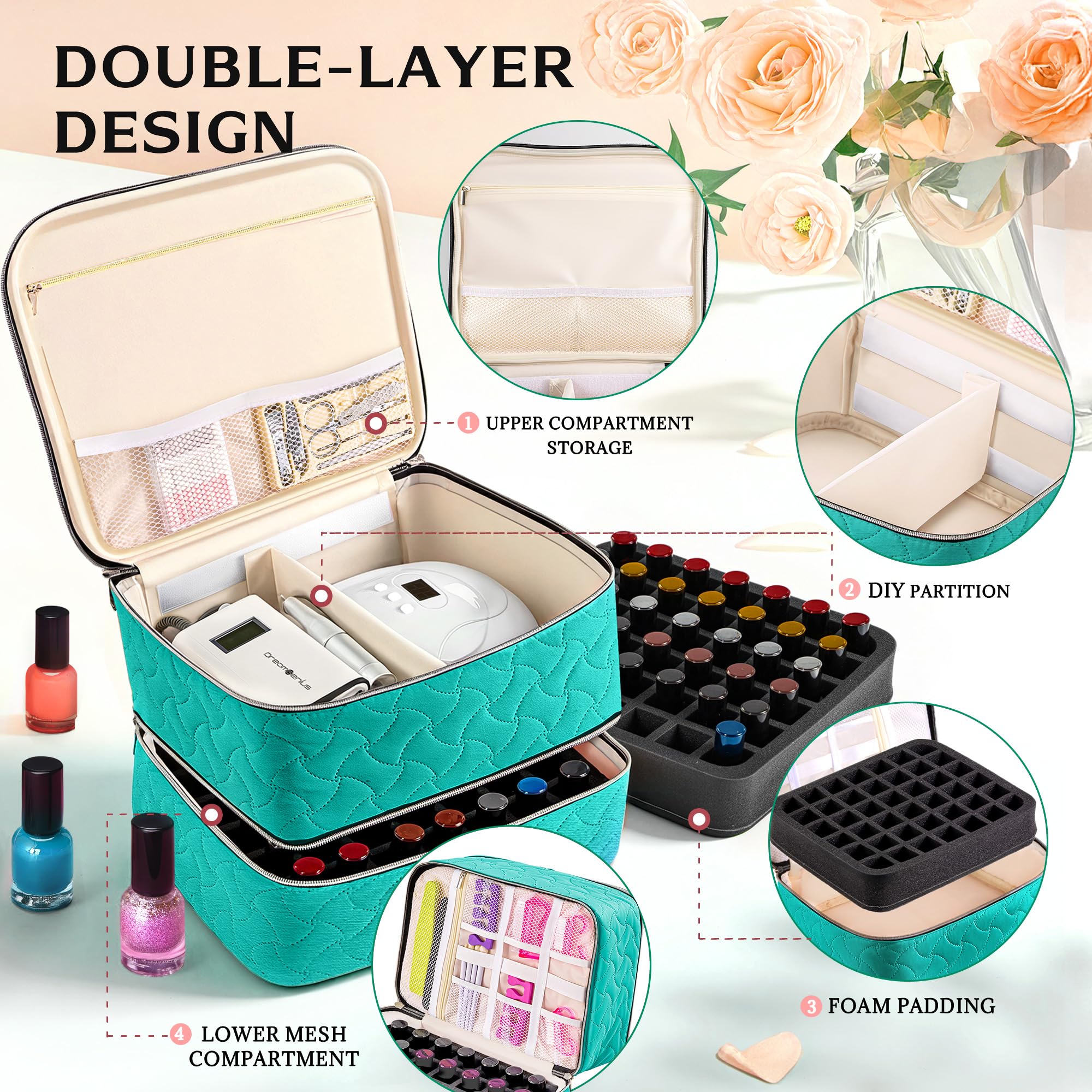 DreamGenius soft-sponge protected interior cushions polish bottles