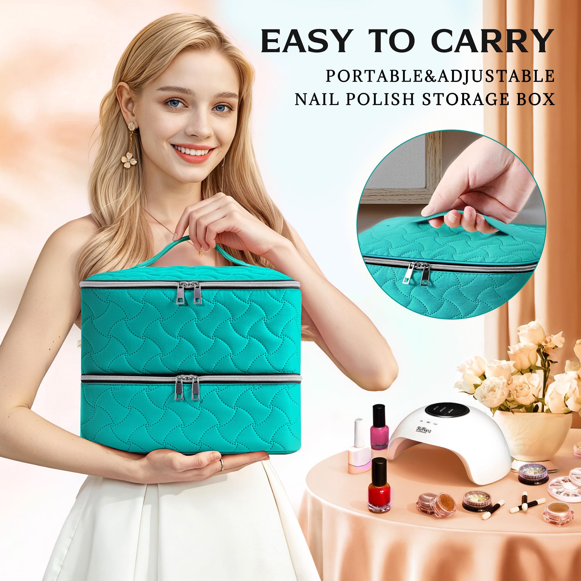 DreamGenius portable handle design for easy travel with manicure tools