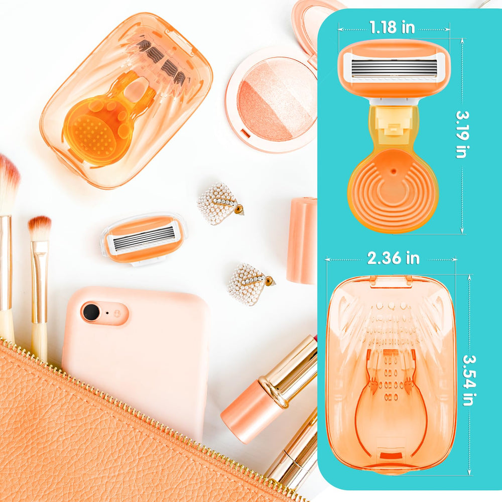 DreamGenius travel-razor-case-inside-view shows compact storage for travel.