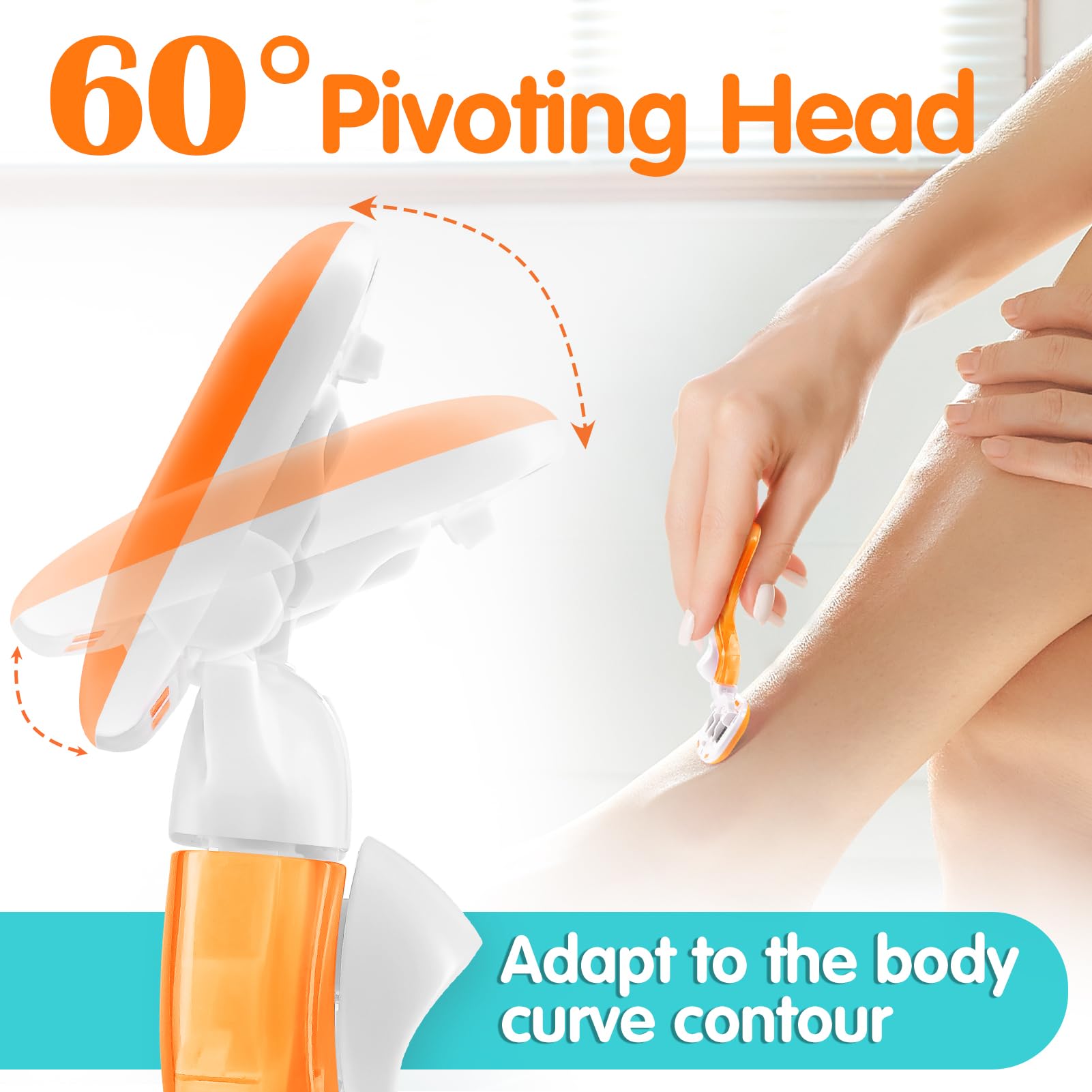 DreamGenius travel-razor-handle-silicone features a non-slip grip for precise handling.