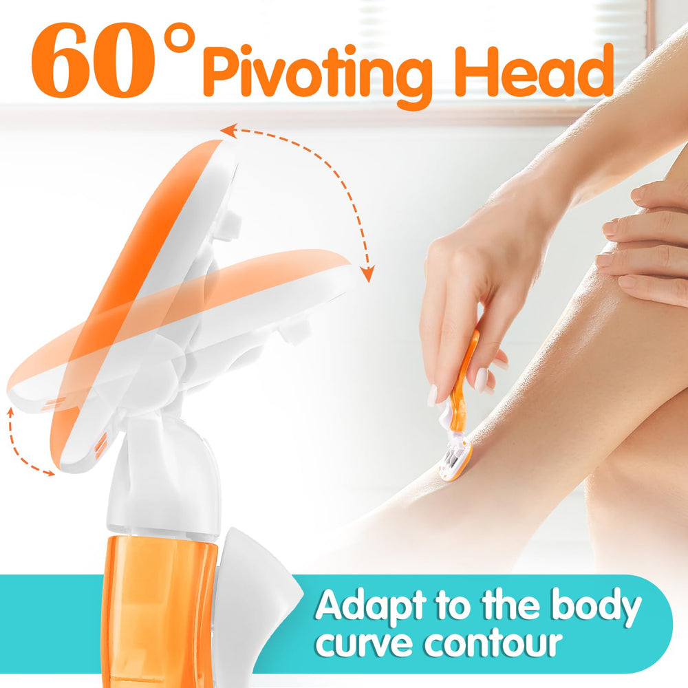 DreamGenius travel-razor-handle-silicone features a non-slip grip for precise handling.