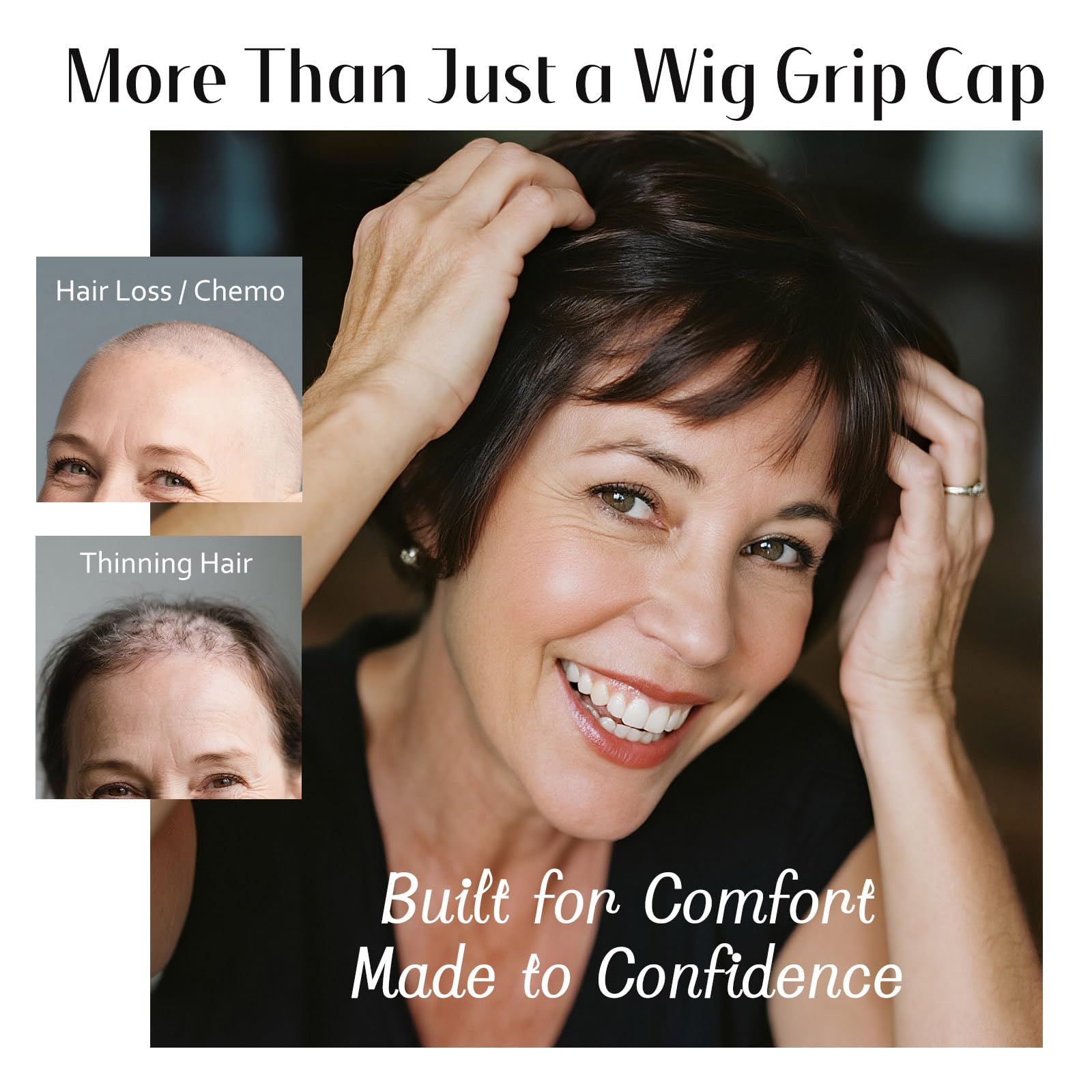Dreamlover glueless wig 2-in-1 design image demonstrates streamlined application with one-step setup