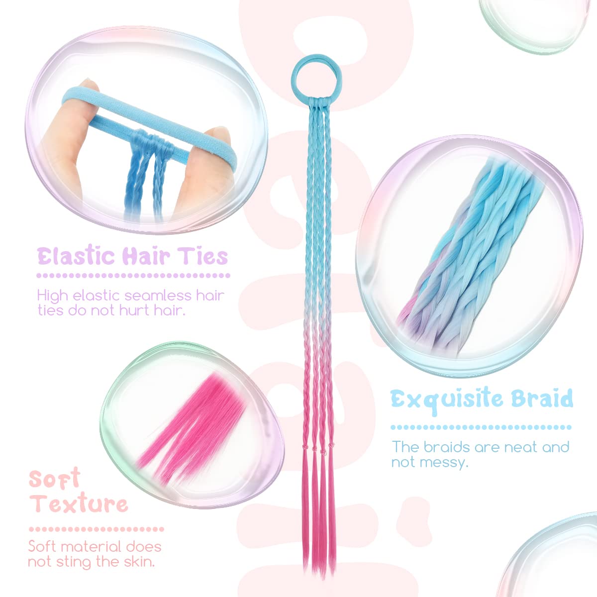 Dreamlover seamless hair ties attach to extensions for easy, gentle styling