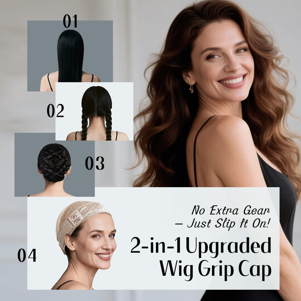 Dreamlover wig cap soft breathable fabric portrait emphasizes comfort and scalp protection during wear