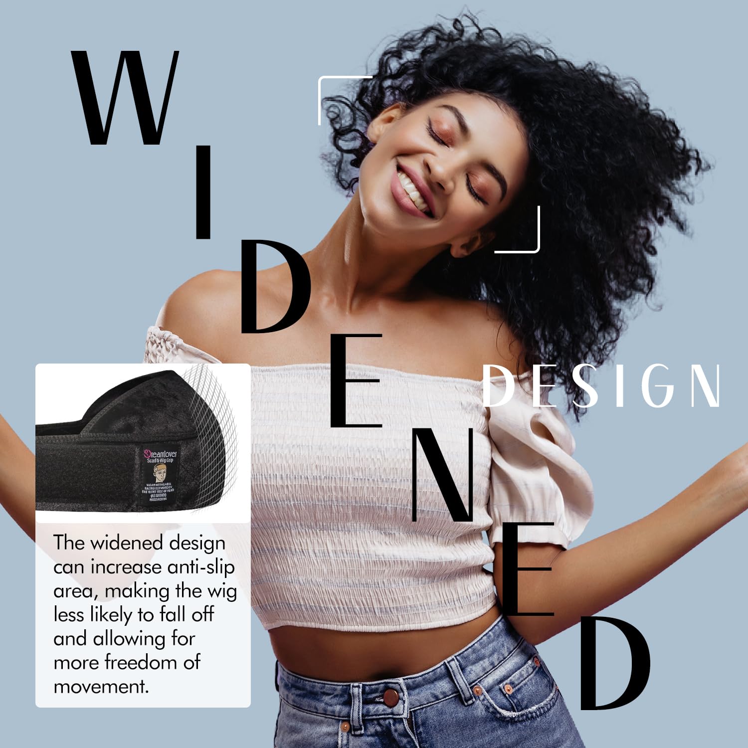 Dreamlover wig grip band adjustable strap enables personalized comfort
