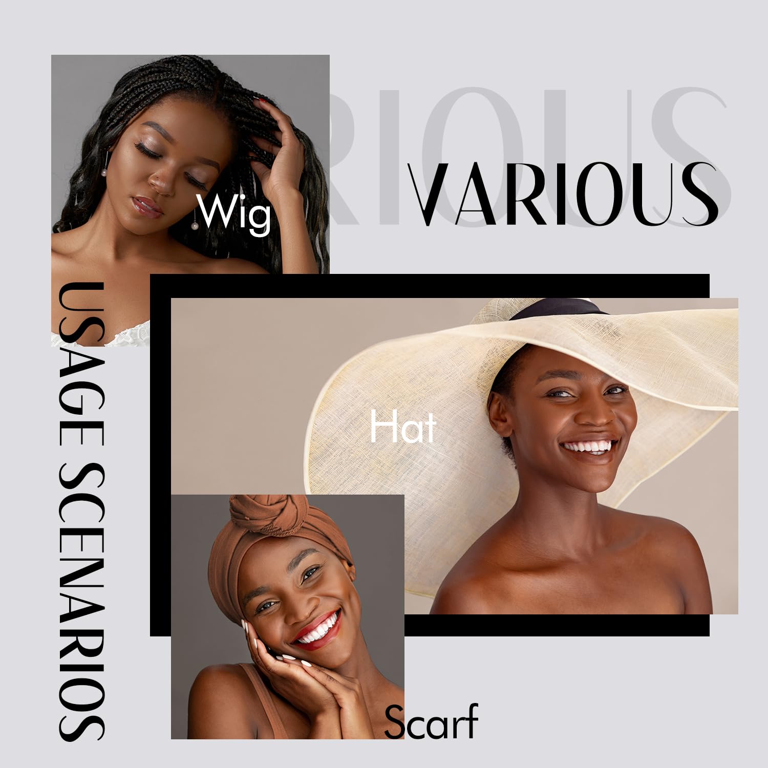 Dreamlover wig grip band brown color option to blend with wigs