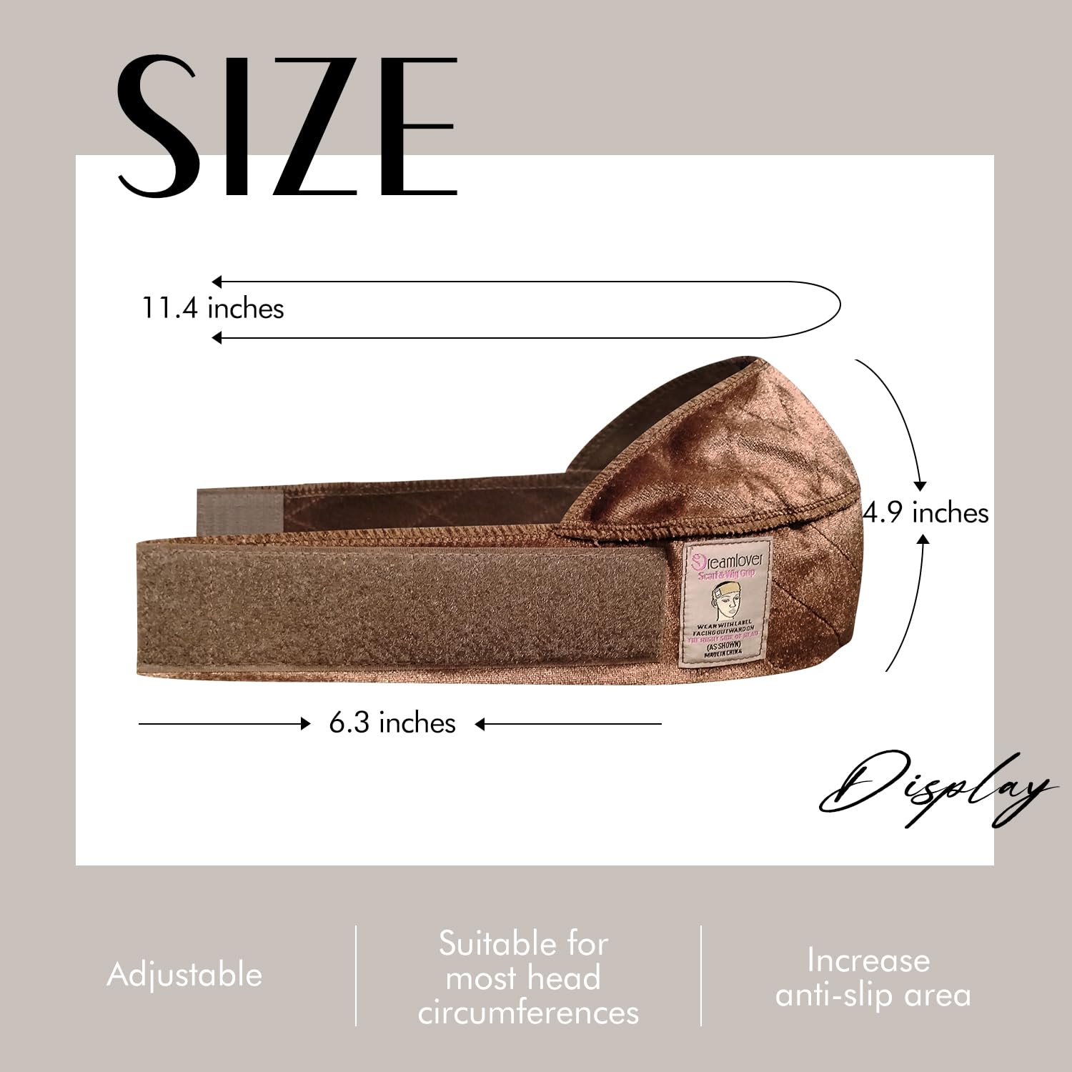 Dreamlover wig grip band provides extra friction for lace-front wig security
