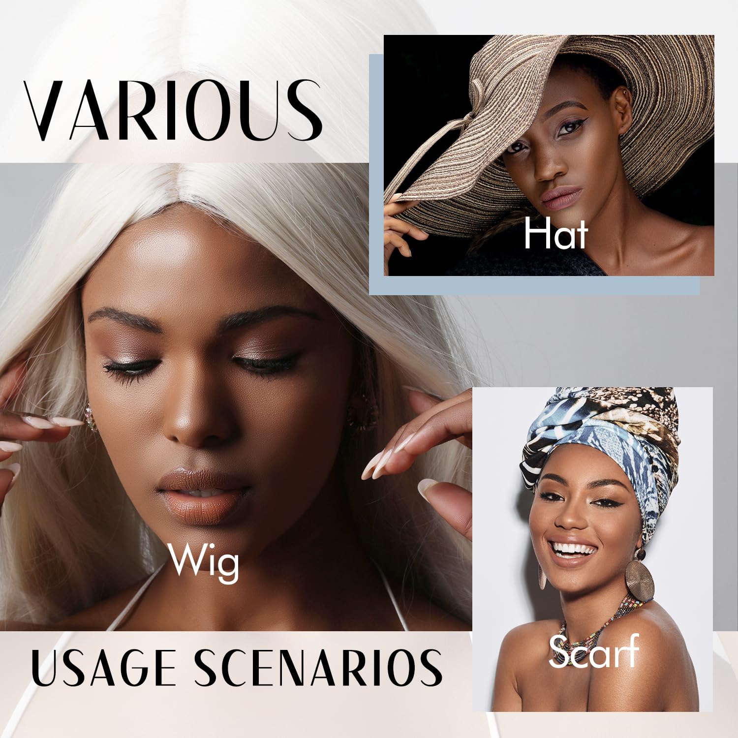 Dreamlover wig grip band logo outward wear reduces slippage