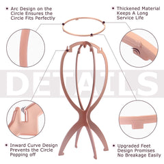 Dreamlover wig stand 0.16-inch thick plastic prevents deformation and wear.
