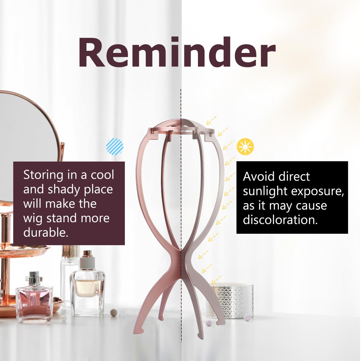 Dreamlover hollow wig head stand speeds air-drying to preserve wigs.