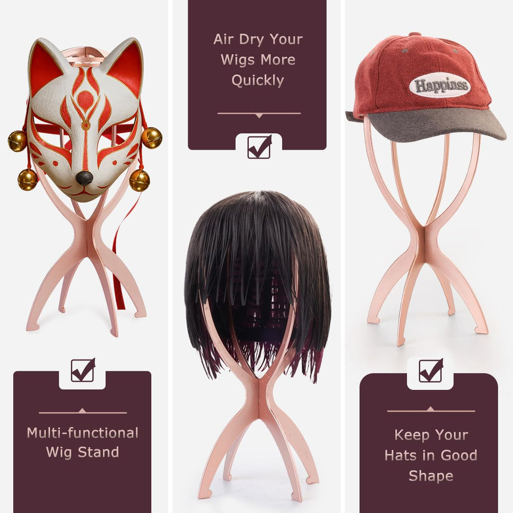 Dreamlover travel-friendly wig stand fits in luggage with minimal space.