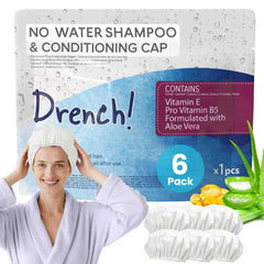 Drench Shampoo Caps No Rinse packaging shown for bedside care.