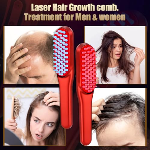 DREWALA Laser Hair Growth Comb packaging highlights red-light concept.